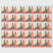 与える木ネイティブアメリカンの女の子の祈ること ラッピングペーパー (フラット)