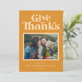 与えオ感謝していレンジレトロ感謝祭の写真 シーズンカード (スタンド正面)