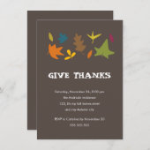 与えカラフル感謝してい秋 招待状 (正面/裏面)