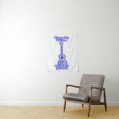 与えギターを私と誰も傷つけない。レトロブルー タペストリー (インサイチュ)