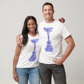 与えギターを私と誰も傷つけない。レトロブルー Tシャツ (ユニセックス)