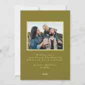 与えグ感謝していロンレトロ感謝祭の写真 シーズンカード (裏面)