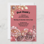 与えサンスボホサンクスギビング招待状 招待状 (正面)