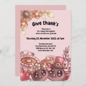 与えサンスボホサンクスギビング招待状 招待状 (正面/裏面)