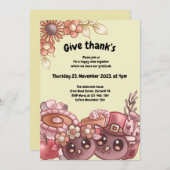 与えサンスボホサンクスギビング招待状 招待状 (正面/裏面)