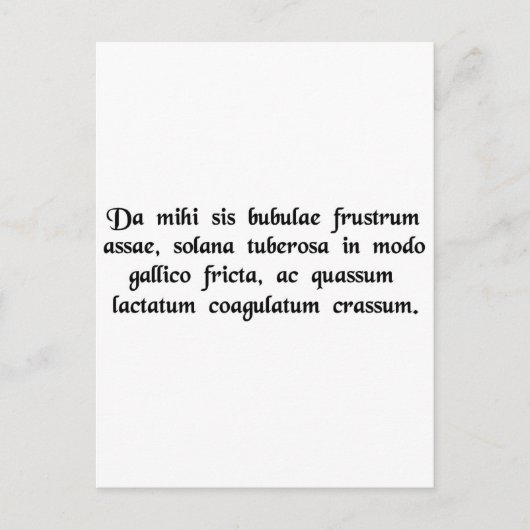 与えハンバーフランスのガーポテト厚い…... ポストカード (正面)