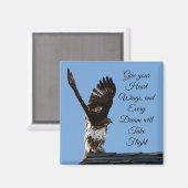 与えハートウィング感動的ホーク マグネット (正面/裏面)