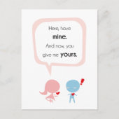 与えハート ポストカード (正面)