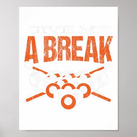 与えビリヤードの休憩 ポスター (正面)