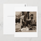 与えベビー彼女のボトルアット6ヴィンテージステレオビュー ポストカード (正面/裏面)