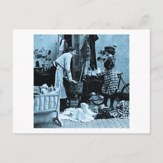 与えベビー彼女のボトルアット6ヴィンテージステレオビュー ポストカード (正面)