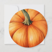 与えユニーク感謝してい水の色のカボチャ感謝祭 招待状 (裏面)