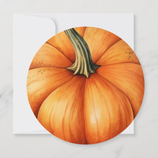 与えユニーク感謝してい水の色のカボチャ感謝祭 招待状 (裏面)