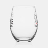 与えワインと教えてかわいらし下さい ステムなしワイングラス (左)