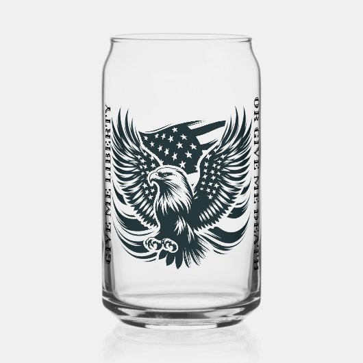 与え与え私の自由または死のデザイン ガラス缶 (正面)