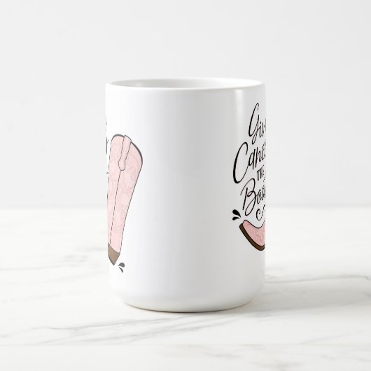 与え乳がん認識度 コーヒーマグカップ (中央)