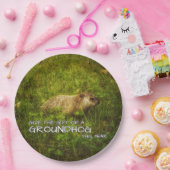 与え今年のGroundhogの贈り物プレート ペーパープレート (パーティー)