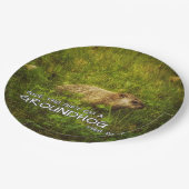 与え今年のGroundhogの贈り物プレート ペーパープレート (アングル)