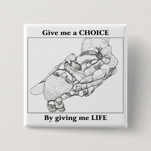 与え命与えの選択 缶バッジ (正面)