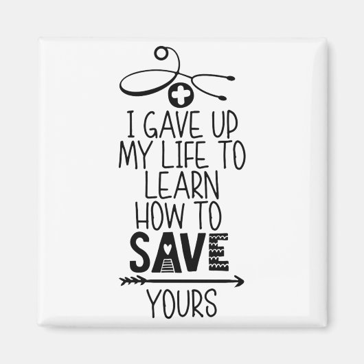 与え命学救を揚げる マグネット (正面)