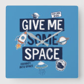 与え宇宙 スクエア壁時計 (正面)