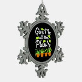 与え庭師 スノーフレークピューターオーナメント (左)