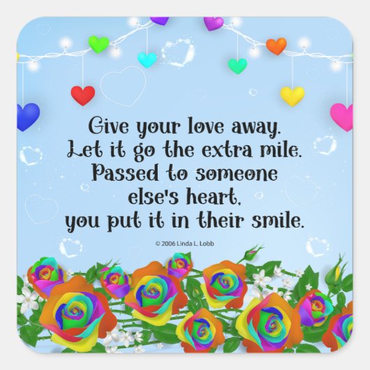 与え愛の遠くにシール スクエアシール (正面)