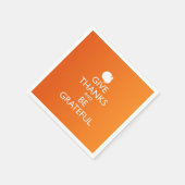 与え感謝していと感謝する スタンダードカクテルナプキン (角)