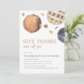 与え感謝していと食べパイ感謝祭ディナー 招待状 (スタンド正面)