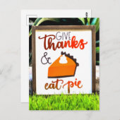 与え感謝していと食べパイ ポストカード (正面/裏面)