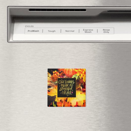 与え感謝していのハート秋 マグネット (インサイチュ (食洗機))