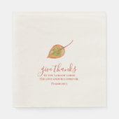 与え感謝していは水絵を描色を帯びる スタンダードランチョンナプキン (正面)