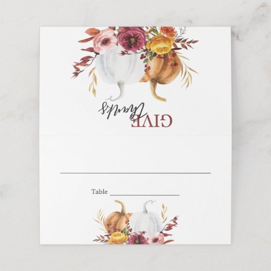 与え感謝していエレガント感謝祭ディナーデコ プレイスカード (外部開封)