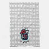 与え感謝していキッチンティータオル キッチンタオル (縦)