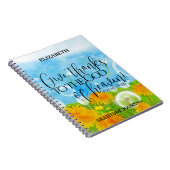 与え感謝していキリスト教聖書の聖句Dandelionフィールド ノートブック (右側)