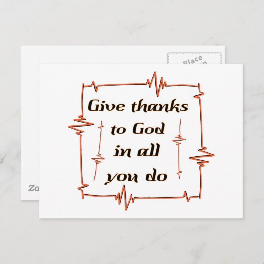 与え感謝していクリスチャンへ ポストカード (正面/裏面)