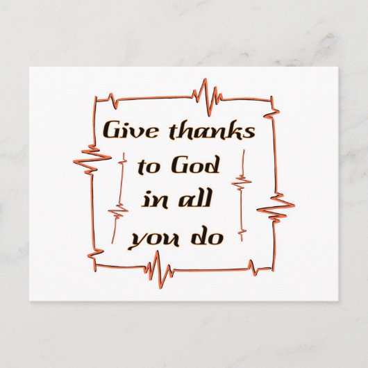 与え感謝していクリスチャンへ ポストカード (正面)