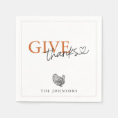 与え感謝していシーズントルコ紙 スタンダードカクテルナプキン (正面)