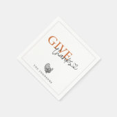 与え感謝していシーズントルコ紙 スタンダードカクテルナプキン (角)