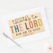 与え感謝していステッカー 長方形シール (封筒)