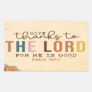 与え感謝していステッカー 長方形シール