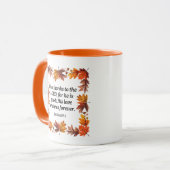 与え感謝していセラミック製マグカップ マグカップ (正面左)