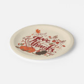 与え感謝していトルコの秋の収穫 ペーパープレート (アングル)