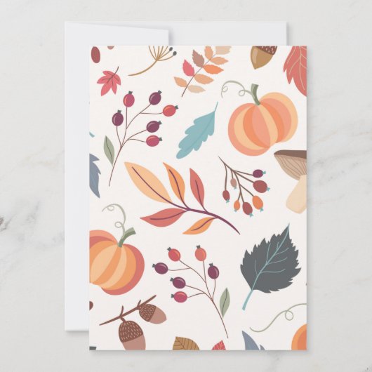 与え感謝していトルコ感謝祭ディナー招待状 招待状 (裏面)