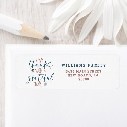 与え感謝していハートラベル付き ラベル (インサイチュ)