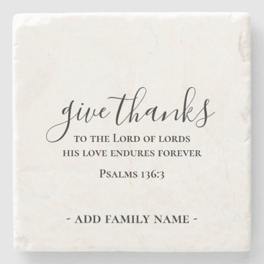 与え感謝していバイブル聖なる書物、 経典カスタムデコールギフト ストーンコースター (正面)