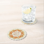 与え感謝していパンプキンリース ペーパーコースター (インサイチュ)