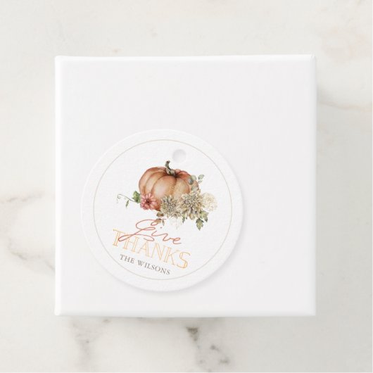 与え感謝していパンプキン&ホワイトダリア感謝祭 フェイバータグ (インサイチュ)