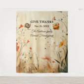 与え感謝していパーティー写真背景 タペストリー (正面)