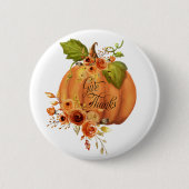 与え感謝していフローラ 缶バッジ (正面)